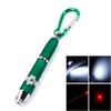3 in 1 5mW 650nm Red Laser LED Flashlight Keychain Green (3*LR44)