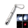 3 in 1 5mW 650nm Red Laser LED Flashlight Keychain Silver (3*LR44)