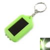 3 LED Green Mini Solar Energy Rechargeable Flashlight Keychain