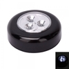3 LED Mini Cordless Stick Tap Touch Night Light Black (3*AAA)