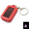 3 LED Red Mini Solar Power Flashlight Torch Keychain