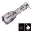 3 Modes Reflective LED Flashlight Torch with Charger Silver