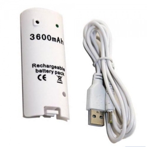 3600mAh Extended Rechargeable Battery for Nintendo Wii White