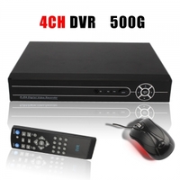 4 CH BNC4 / BNC2 H.264 Security CCTV Hard Driver DVR 500GB 6404