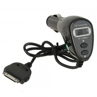 4-in-1 FM Transmitter with Car Charger for iPhone/iPod Black