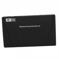 4 Ports USB 2.0 Network Server with Power Adapter and LAN Cable