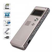 4GB RC-168 Digital Voice Recorder with MP3 Function Champagne Gold