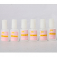 6 Bottles 10g BYB False Nail Art Glitter Glue Acrylic with Brush