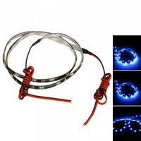 60cm 60 LED Car Soft Strip Lights Side Light 12V Blue