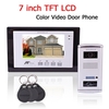 7" TFT LCD Night Visual ID Unlocking Colour Video Doorphone Access Control System
