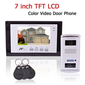 7" TFT LCD Night Visual ID Unlocking Colour Video Doorphone Access Control System