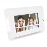 7 TFT LCD Rotating Stents LCD Digital Photo Frame with 2GB Memory Card White