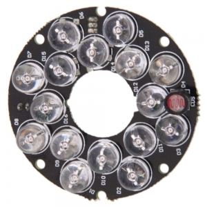 8 16-IR LED DC 12V Illuminator Board for 60 Model Shell Security Camera