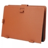 8 Embossed Tablet PC Leather Case Protective Jacket with Steel Hooks Brown