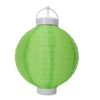 8 Inches Fabric Lanterns Lighten By Battery Green