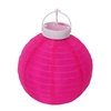 8 Inches Fabric Lanterns Lighten By Battery Rose