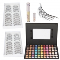 88 Color Eyeshadow and 20 Pairs False Eyelashes and Glue Makeup Set 012