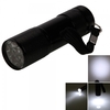 9 LED Energy Saving Lamp Argyle Flashlight Black