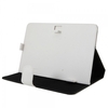9 Tablet PC Leather Case Cover Protective Jacket with Steel Hooks White