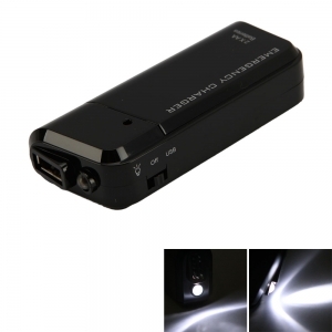 AA Emergency Battery Charger with USB Interface for iPhone/iPod Black
