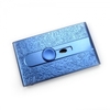 Blue SMWT Metallic Business Name Credit Card Holder