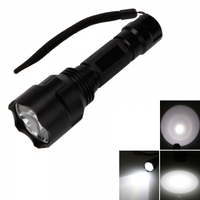 C8 5W CREE Q5 300LM 5 Modes Flashlight Torch with 1PCS 18650 battery and Battery Charger