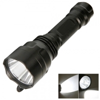 C8 CREE Q5 3W 150 Lumen 5 Mode Flashlight Torch with 18650 Battery Charger