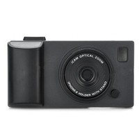 Camera Style Protective Hard Case for iPhone 4/4S Black