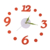 Creative Digital DIY Adhesive Wall Clock Orange