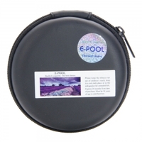 E-POOL Delicate Round Zippered Leather Bag for E-cigarette Black