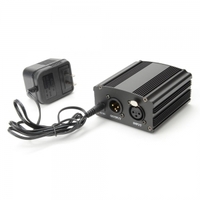 E001 48V Professional Phantom Power Adapter for Condenser Microphone