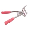 Eye Curling Eyelash Curler Clip Beauty Tool with Wavy Handle Pink