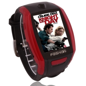 F6 Quad Band Bluetooth Touch Screen Watch Cell Phone with FM Camera Red