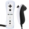 GoiGame Remote with Motion Plus and Silicone Sleeve + Nunchuk Controller for Wii / Wii U (White + Black)