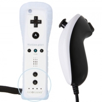 GoiGame Remote with Motion Plus and Silicone Sleeve + Nunchuk Controller for Wii / Wii U (White + Black)