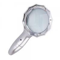 Illuminated Pocket Magnifying Magnifier Glass Magnify 4X with 6 LED