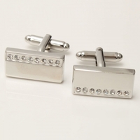Kennedy Mirror With Ddiamond Rectangle Cufflinks