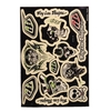 L-size Motorcycle Sticker with Pirate Combination Logo Black