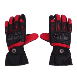 L-size Waterproof Warm Motorcycle Riding Protective Gloves Red