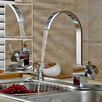 LK-A0184 Single Handle Hole Bathroom Sink Faucet Silver