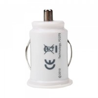 Mini USB Dual 2-Port Car Charger Adaptor for iPhone 4/4G iPod Touch White