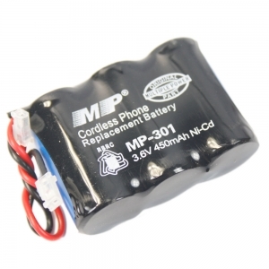 MP-301 3.6V 450mAh Universal Cordless Telephone Ni-MH Battery Black and Blue