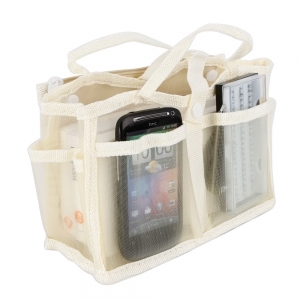 Multi Function Card Organizer Bag Handbag Beige