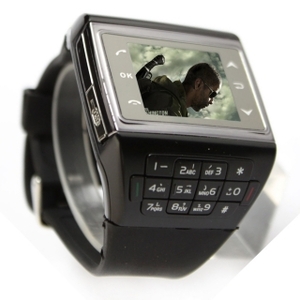 S16 Quad Band Bluetooth Touch Screen Watch Cell Phone Black with Bluetooth Camera Mp3 Mp4