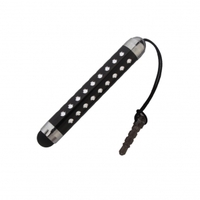 Three-tier With Diamond Capacitive Touch Screen Stylus Pen Black