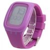 Unisex Multi-Functional Silicone Band Plastic Case Digital Touch Screen LED Wrist Watch Purple