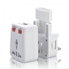Univeral Multi Travel Power Plug Adaptor Adaptor with USB White