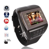 V6 Quad-band Watch Phone with 2.0M Camera Black