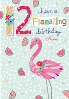 12 Flamazing Birthday Personalised Card - Large (A4) - By Funky Pigeon