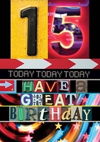 15 Today Birthday Card - A5 - By Funky Pigeon